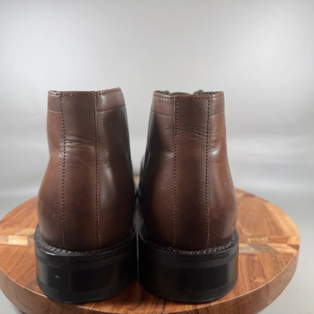 Thursday Boot Co Everyday Cap Toe Chukka Boots Brandy Leather Mens 12.5 Wide US
